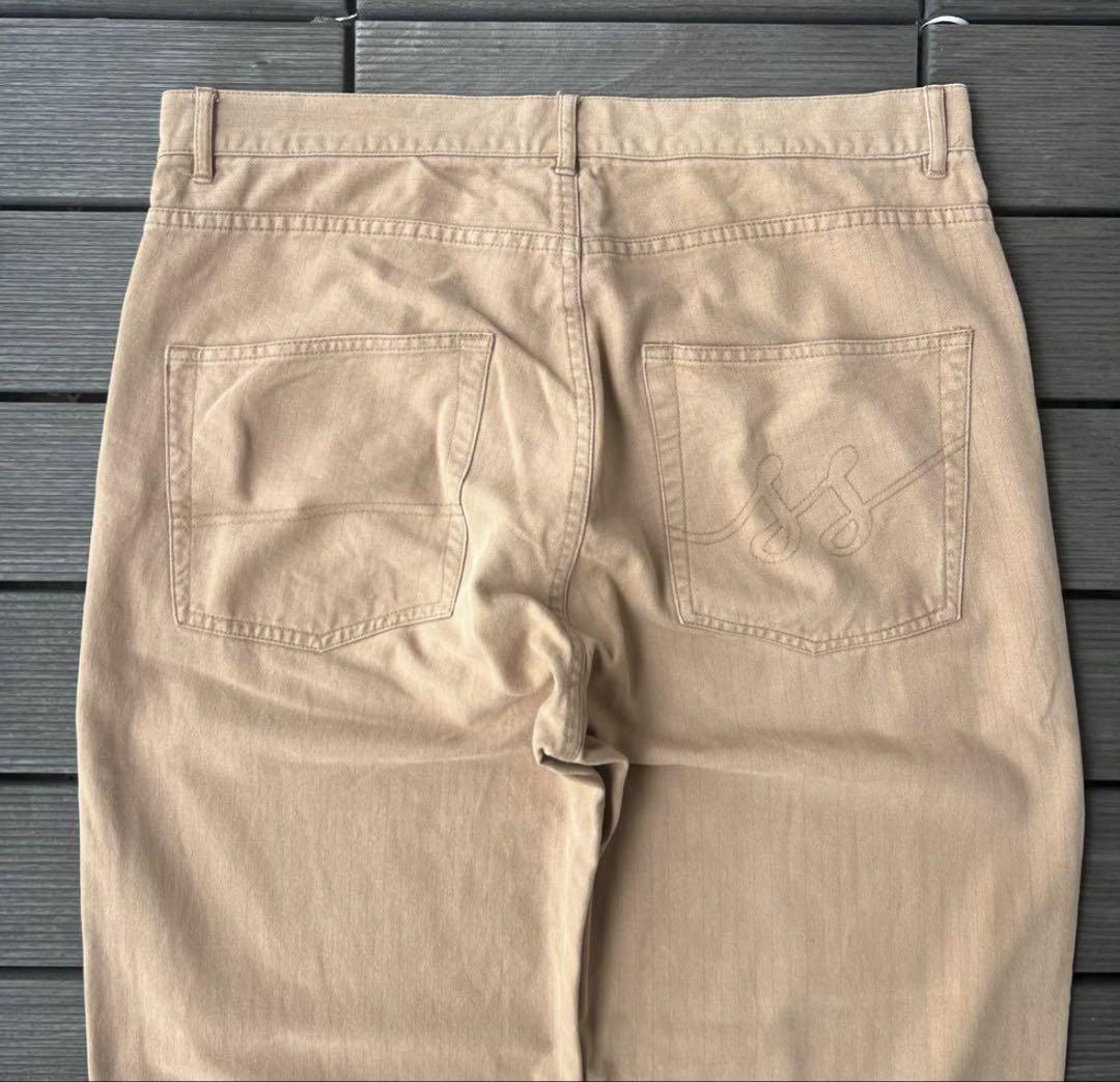 90s old stussy ヘリンボーン　チノパンツ　ワイドシルエット