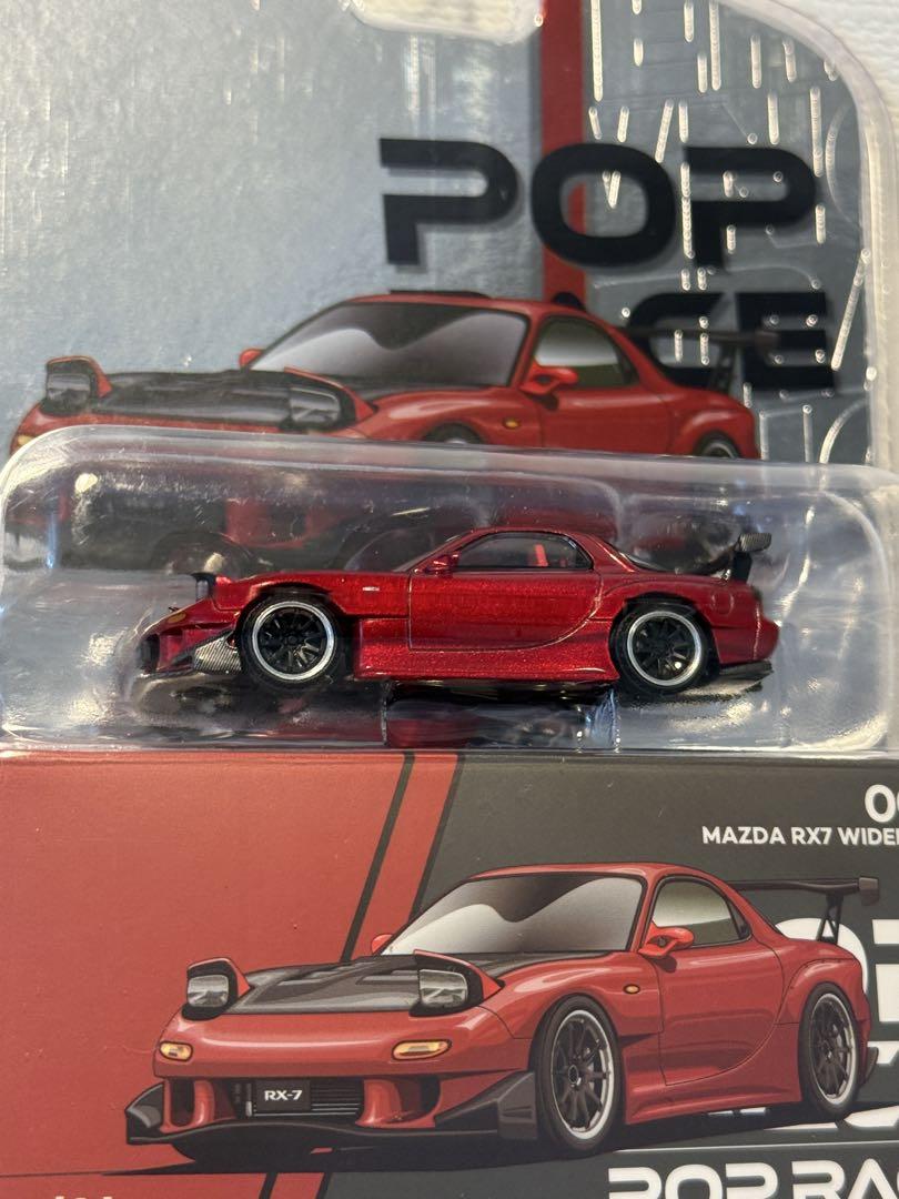 POP RACE マツダ RX-7 RE雨宮 ワイドボディ メタリックレッド