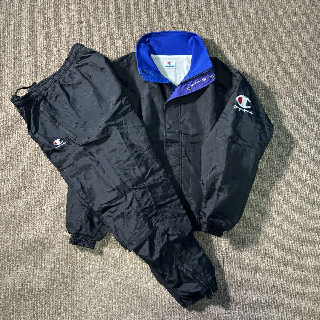 Champion 90s 80s ナイロン セットアップ ウインドブレーカー