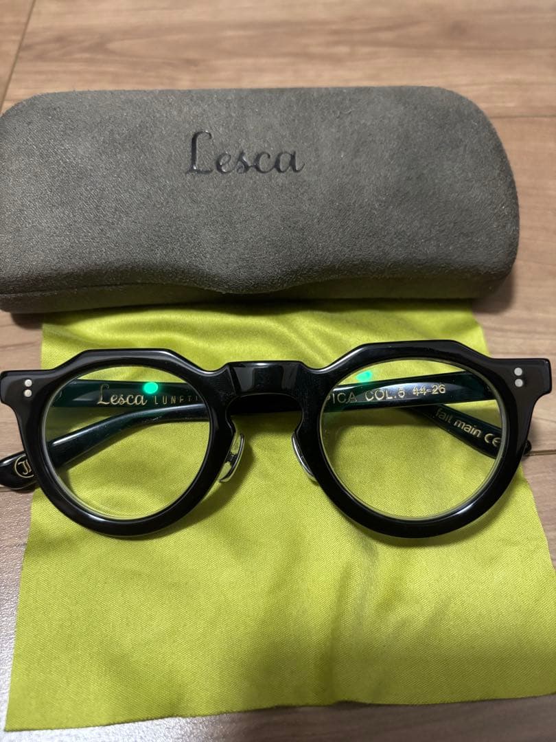 Lesca PICA COL.5 ブラック メガネ レスカ ピカ