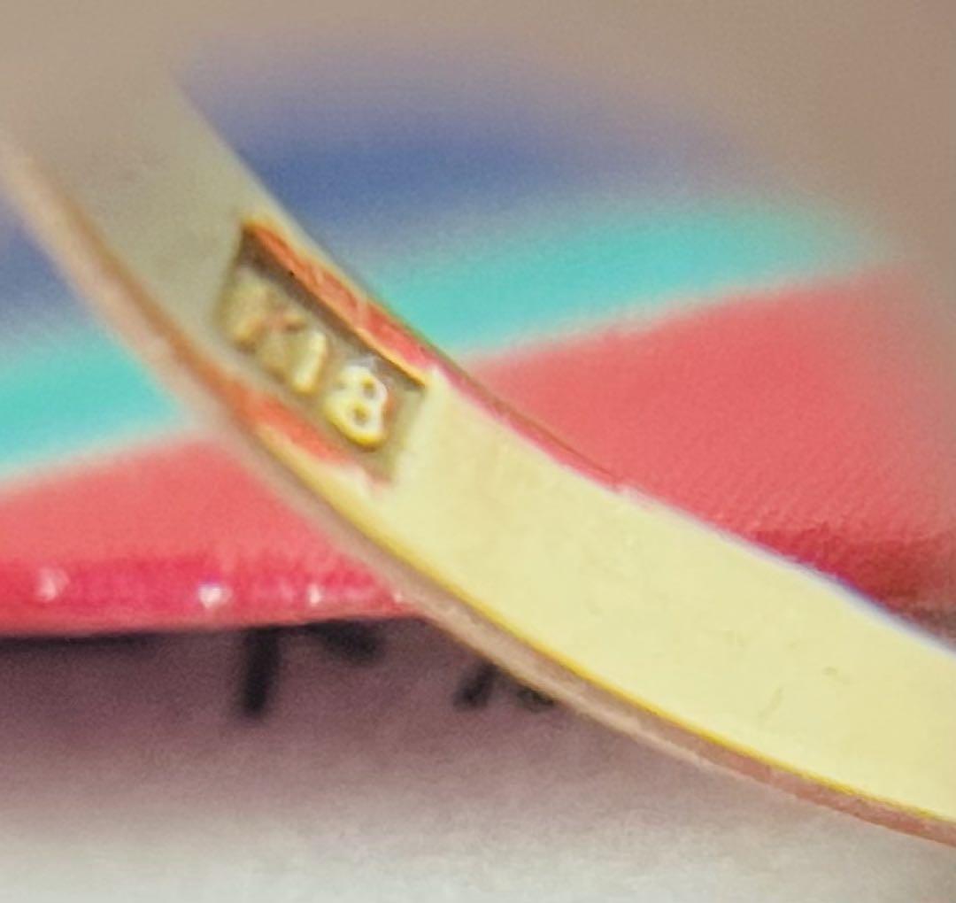 K18 (7mm)パールリング サイズ11 2.3 g