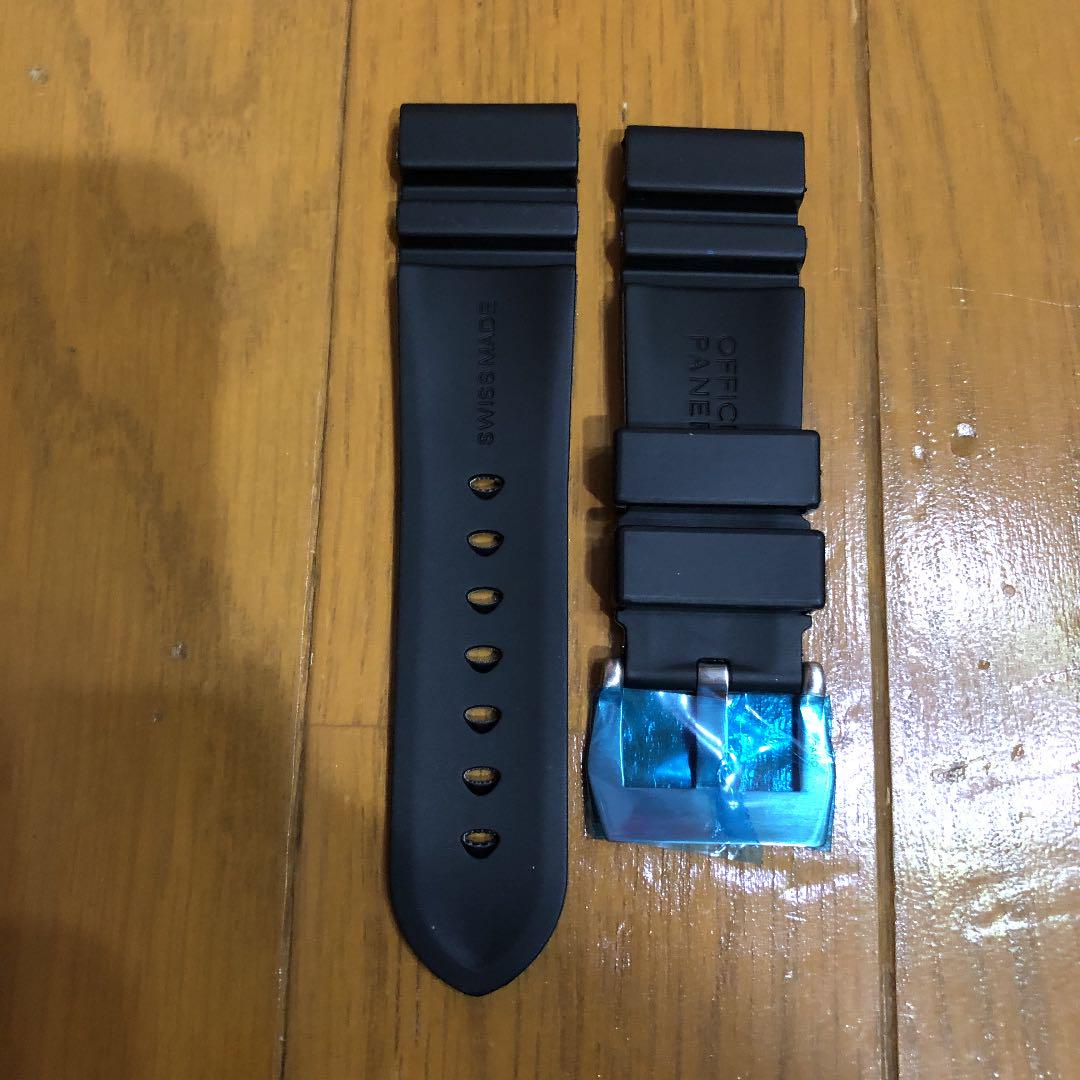 SALE定番 汎用 ブラックロゴ ラグ24mmバックル22mmパネライ 8q5hG-m83871566142 互換品 ブラックベルト 特価人気