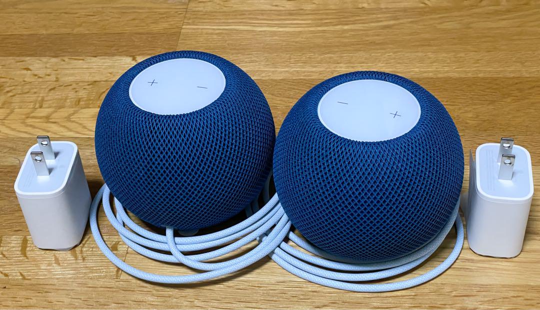 高品質の激安 【超美品】Apple HomePod 2台セット ネイビー mini