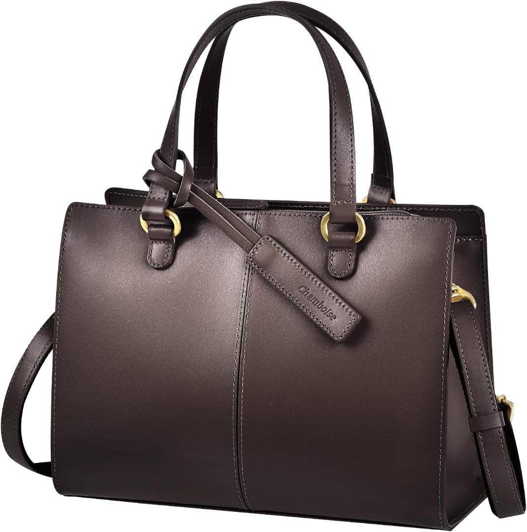 [Chamboise] 本革2WAYショルダーバッグ　(チョコ)