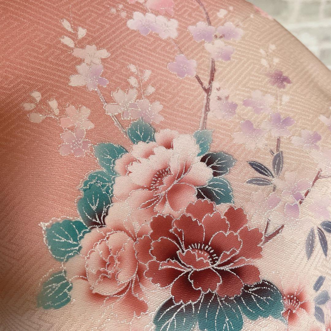 訪問着 フルセット 御所車 四季草花 しつけ糸付き 華やか 入学式 卒業式 H0 訪問着 フルセット 御所車 四季草花 しつけ糸付き 華やか 入学式 卒業式 H0