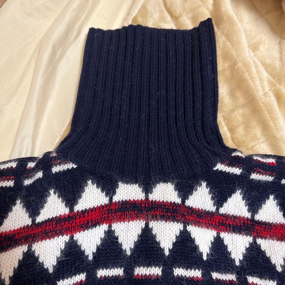 【DSQUARED2】ハイネックセーター　幾何学　ウール／アンゴラ混