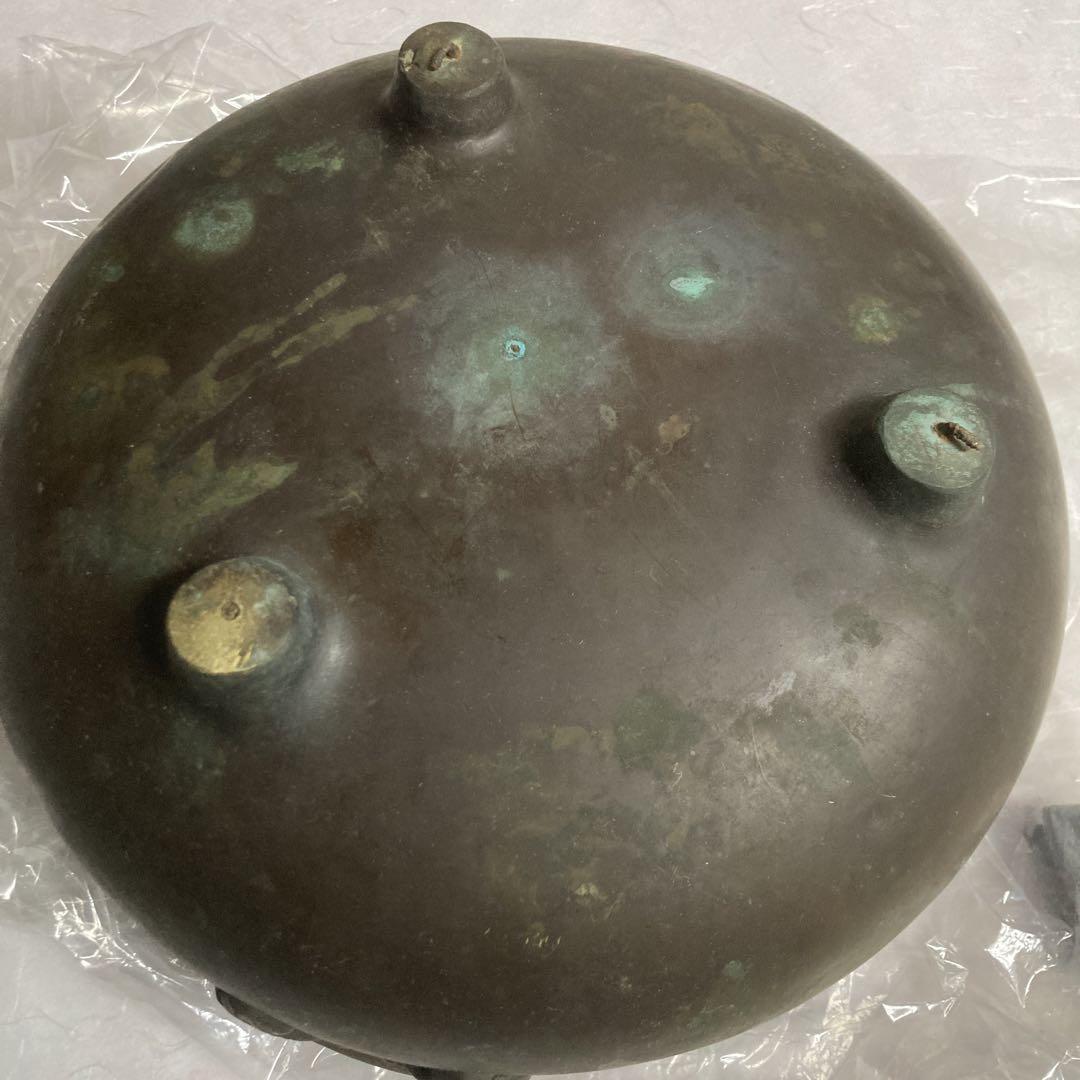 金属製火鉢　骨董品　35㎝x H16.5㎝