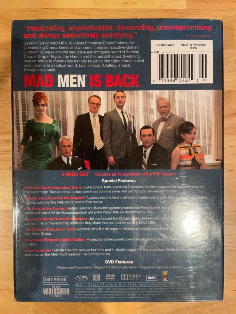 【セル版】探偵事務所5 Another story（全10巻）［DVD］ MADMEN シーズン5 [US版リージョン1：日本語字幕なし]