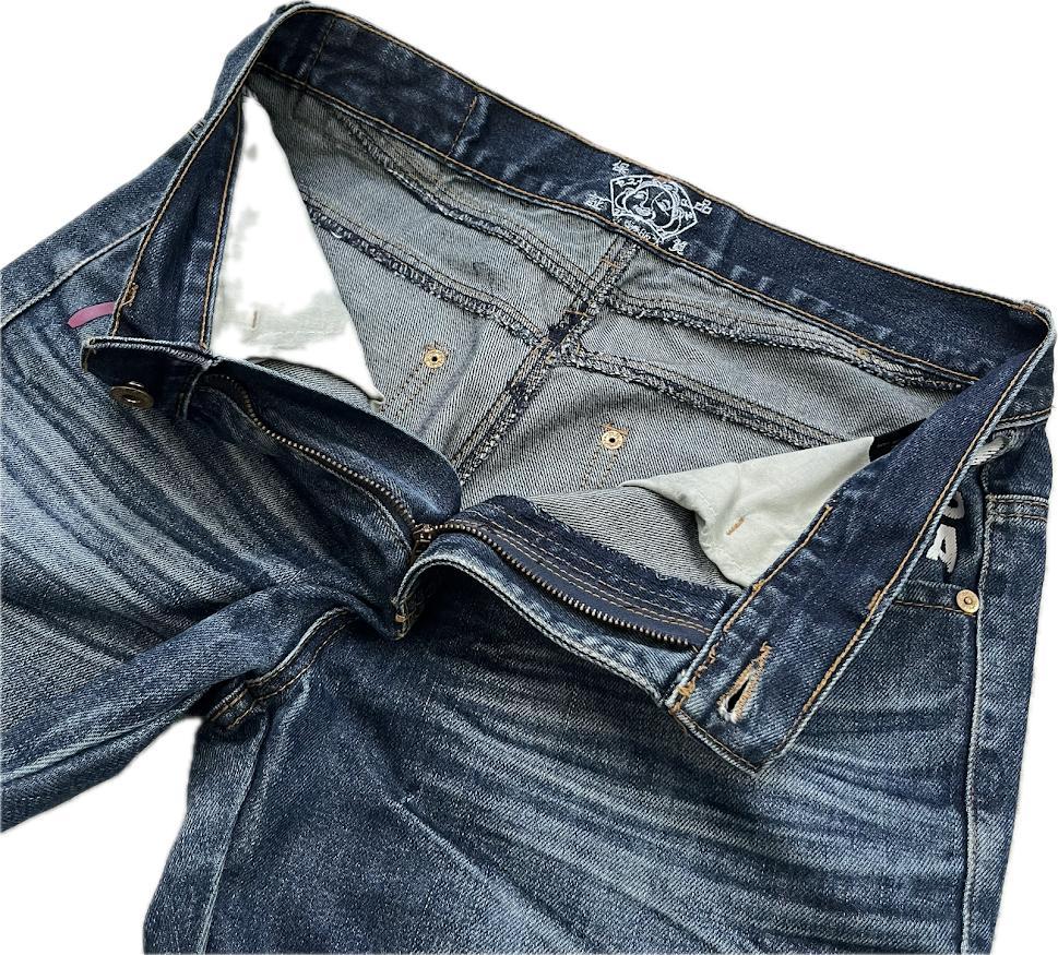 エヴィス デニムパンツ 赤かもめ ハイウエスト ストレート