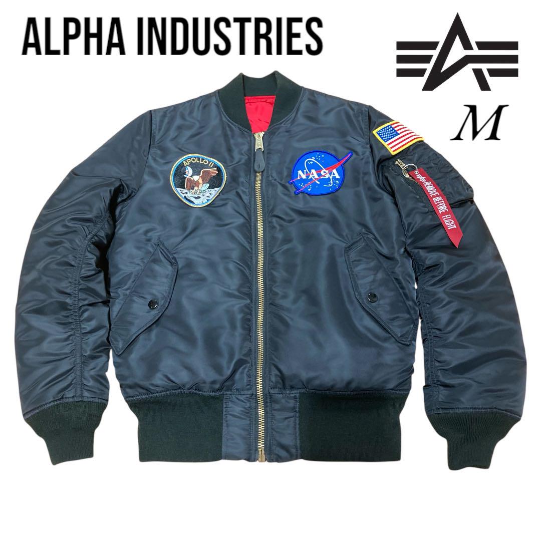 ALPHA フライトジャケット MA-1 NASA アポロ ブラック