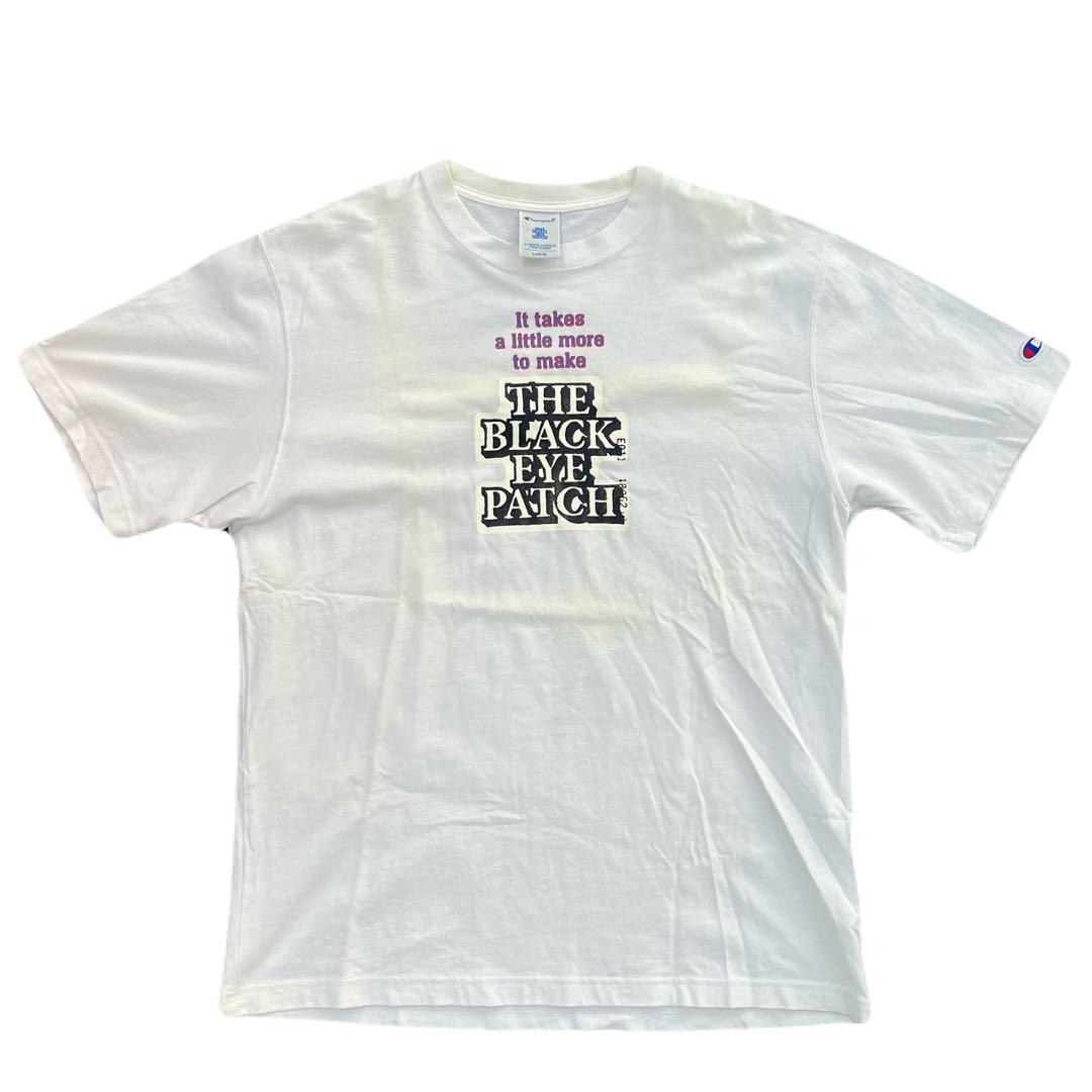 ブラックアイパッチ　チャンピオン　コラボ　Tシャツ　L