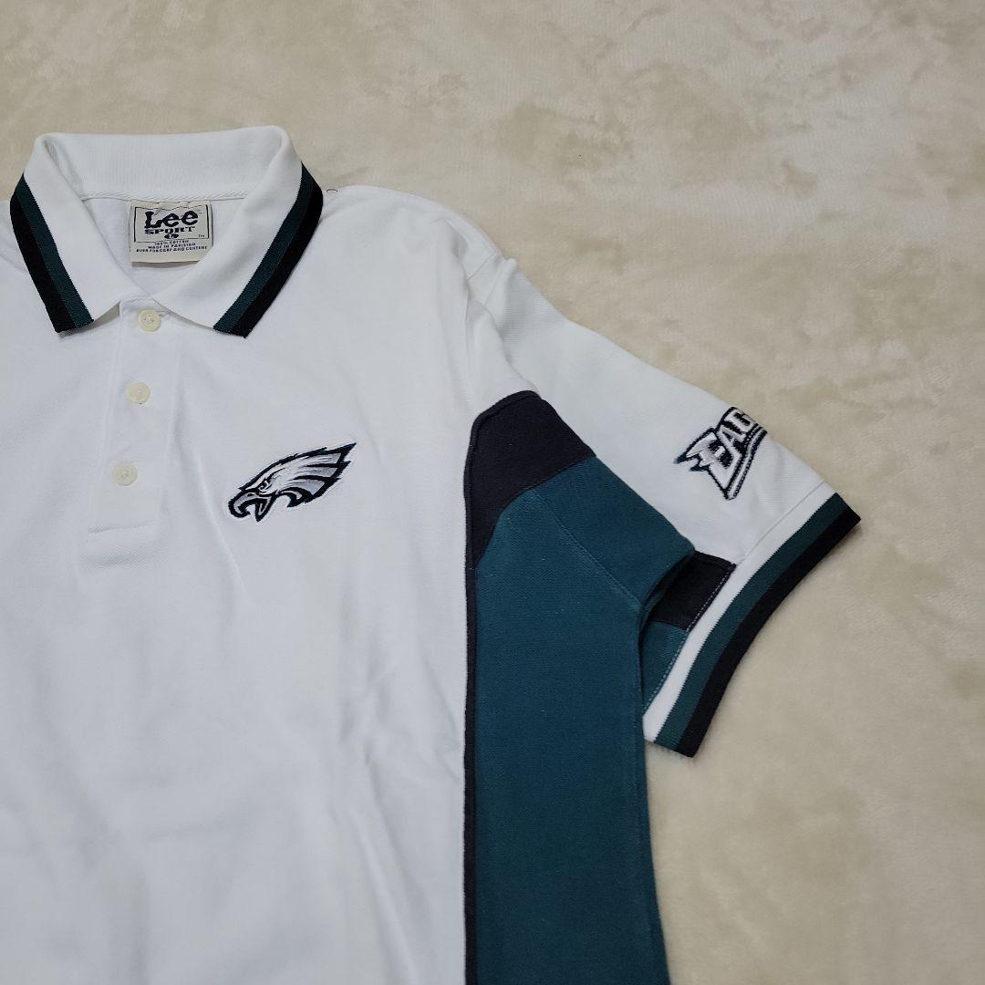 【レアL☆US輸入Lee90s】NFLイーグルス 刺繍ポロシャツ