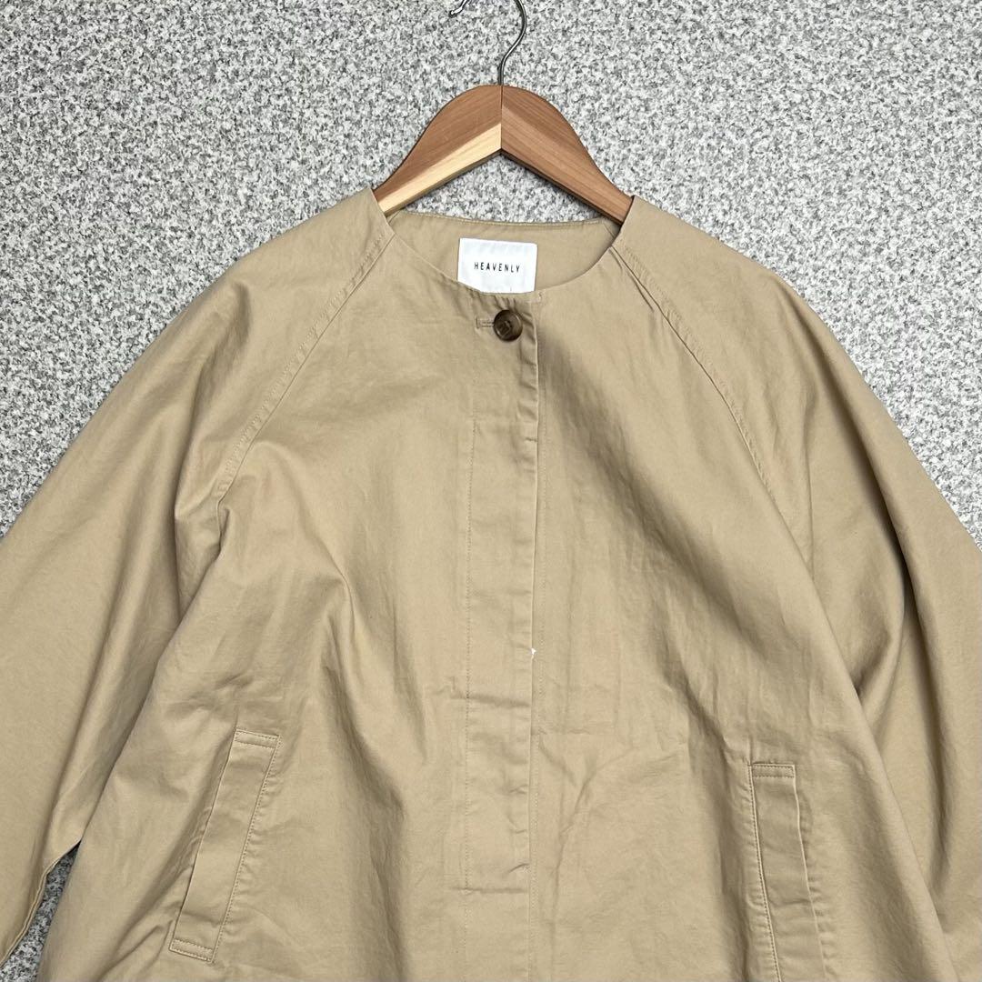 〈新品〉ヘブンリー　コットン ツイル ノーカラー ジャケット　コート