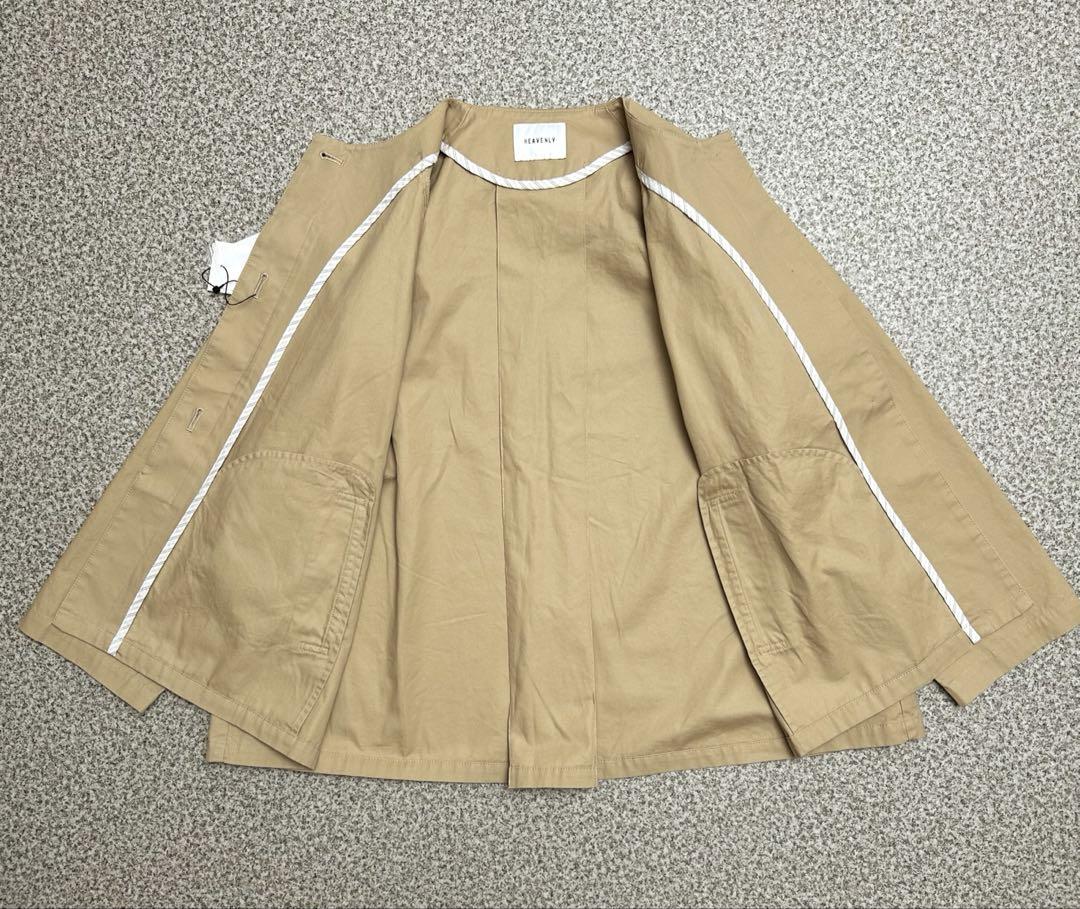 〈新品〉ヘブンリー　コットン ツイル ノーカラー ジャケット　コート