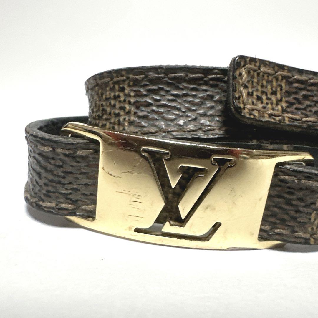 LOUIS VUITTON　ルイヴィトン ダミエ　ブレスレット　ゴールド ロゴ