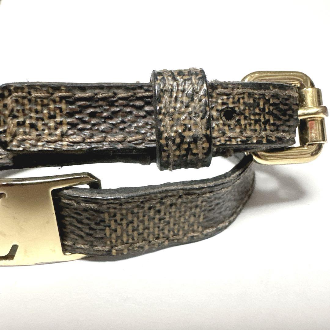 LOUIS VUITTON　ルイヴィトン ダミエ　ブレスレット　ゴールド ロゴ