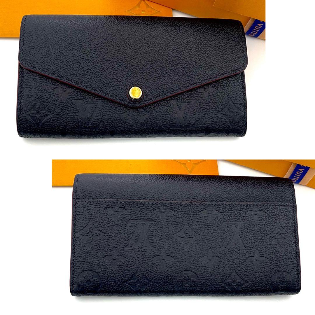 上級品・付属品あり✨ルイヴィトン✨アンプラント ポルトフォイユ サラ ネイビー ポルトフォイユ サラ