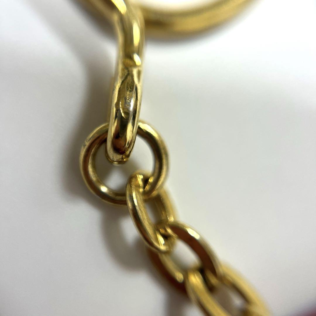 <GIVENCHY>ジバンシィ　ゴールド×レザー キーホルダー