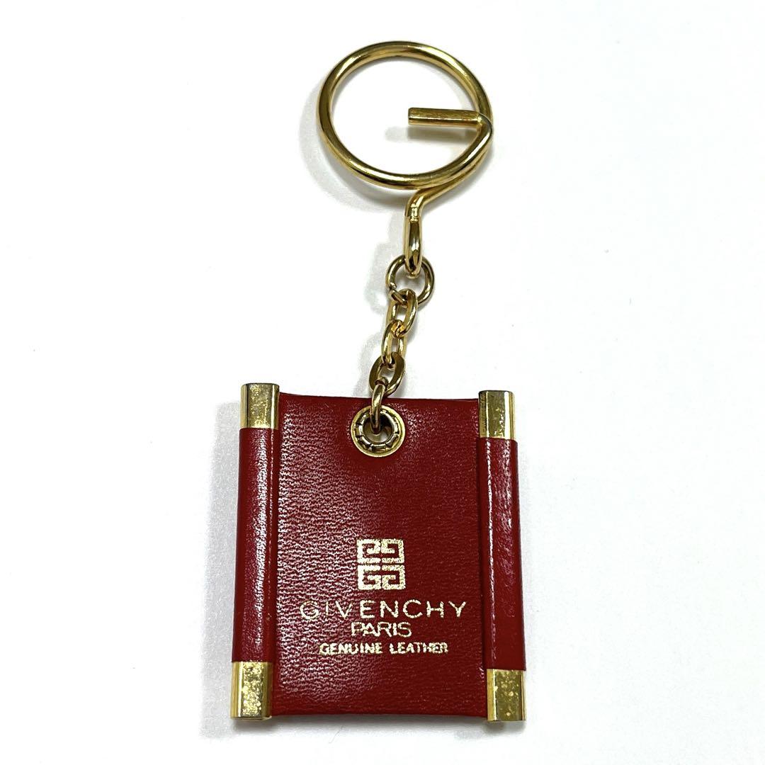 <GIVENCHY>ジバンシィ　ゴールド×レザー キーホルダー