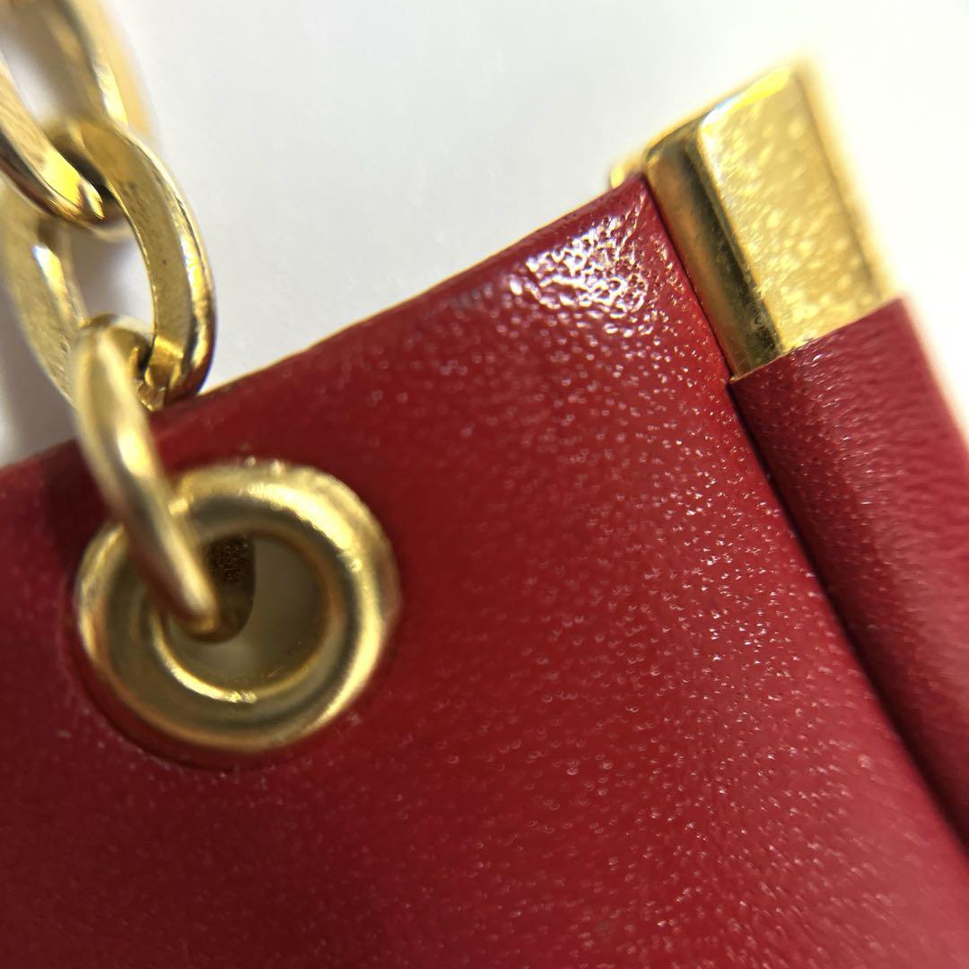 <GIVENCHY>ジバンシィ　ゴールド×レザー キーホルダー
