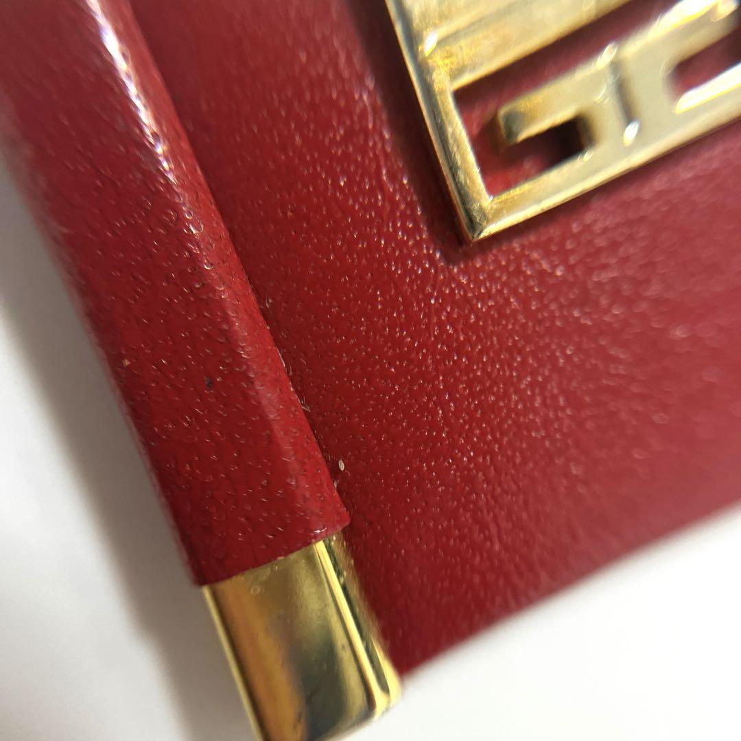 <GIVENCHY>ジバンシィ　ゴールド×レザー キーホルダー
