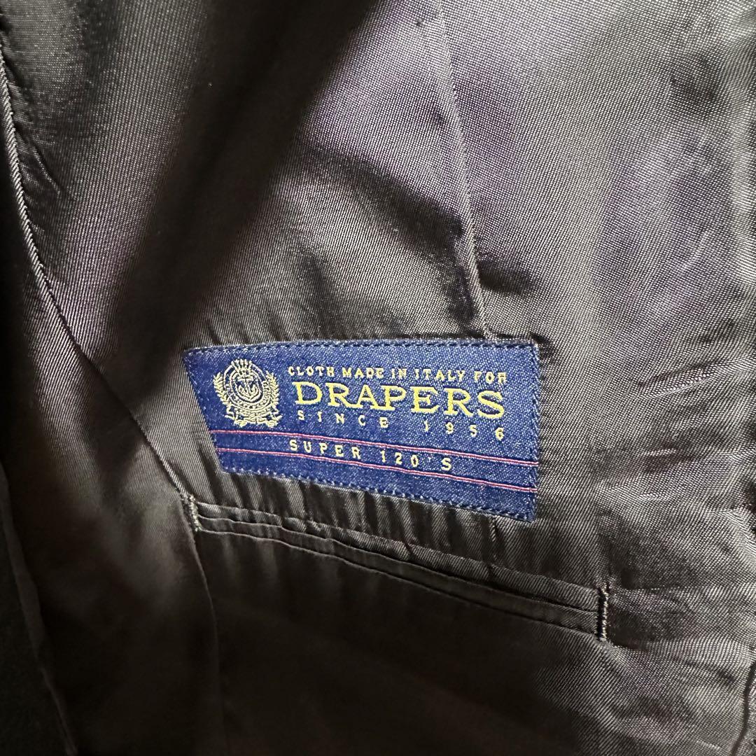 信濃屋オリジナルDRAPERS社製生地 スーツ スリーピーススーツ ダークグレー