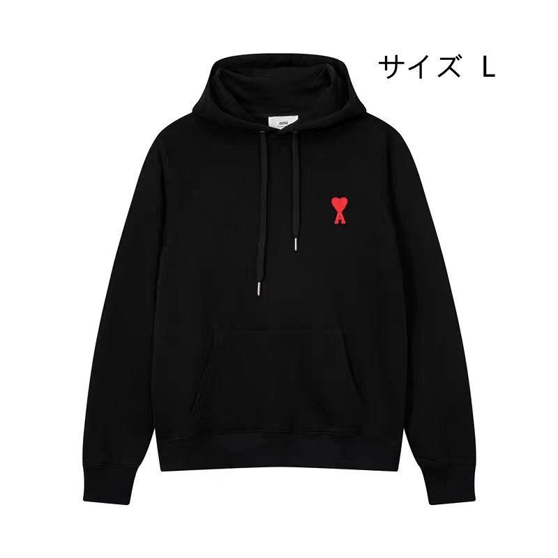 未使用Amiparis アミパリス パーカー 長袖 ブラック サイズL
