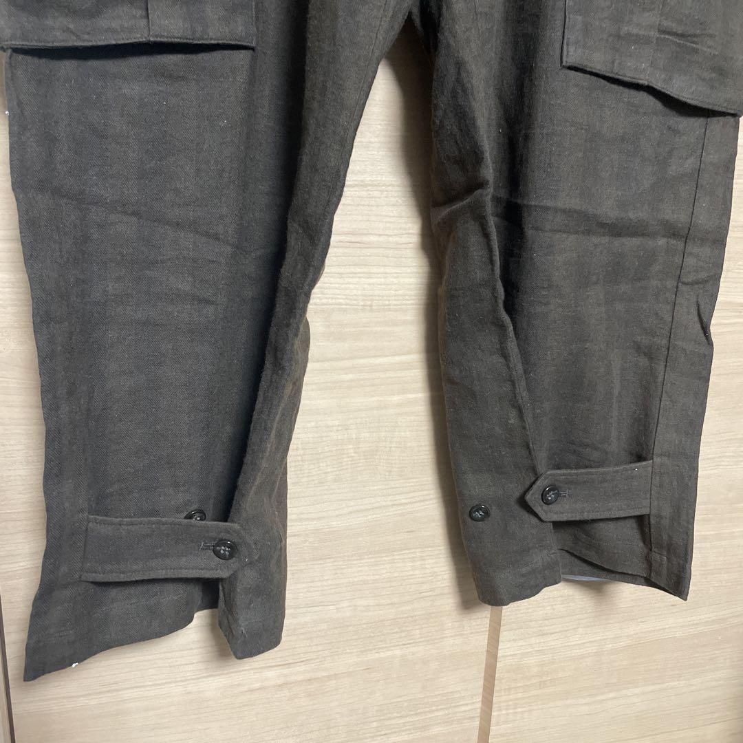定価31,900円【I.G.ビームス】リネンカーゴパンツ M-47フランス軍　茶