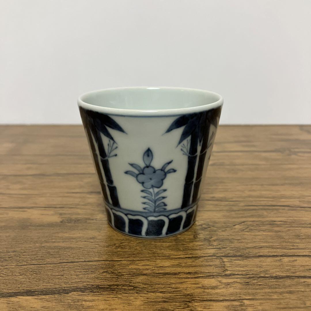 李荘窯竹林小花文蕎麦猪口(小)