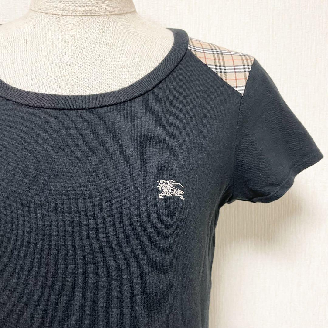 Burberry ブルーレーベル 半袖Tシャツ　Mサイズ★ホースロゴノバチェック BURBERRY BLUE LABEL - BURBERRY バーバリー ノバチェック ロゴ