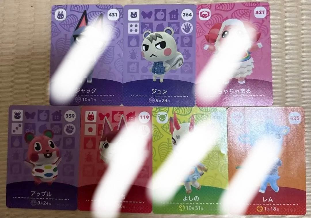 amiiboカードセット(ジュン、ジャック、ちゃちゃまる、みかっち、アップル他)
