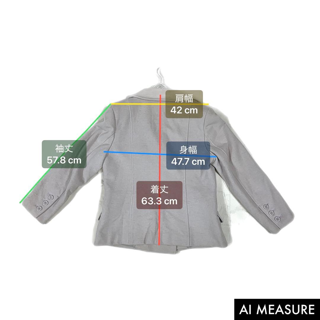 【美品】23区 アンゴラ混 Pコート ライトグレー 3XL相当 【美品】23区 アンゴラ混 Pコート ライトグレー 3XL相当