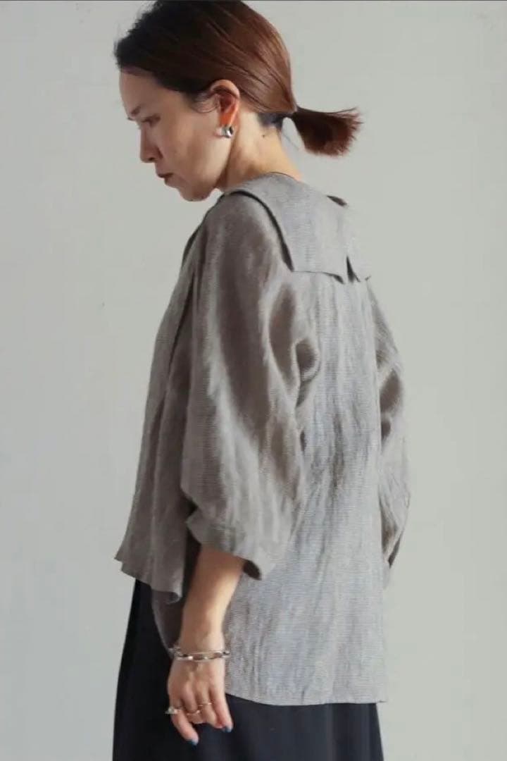 美品// FIL DE FER // ミニ千鳥チェックデザインカラーブラウス 8,170円