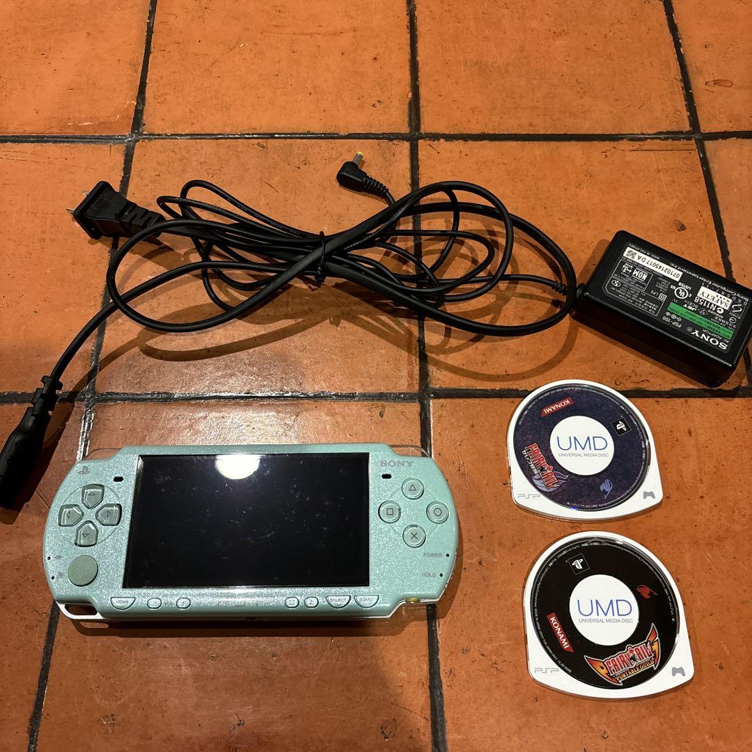 Sony PSP ミントグリーン + カセット2枚セット