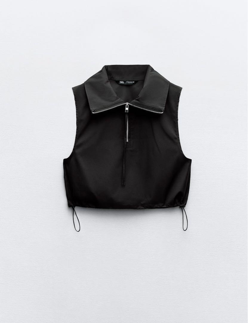 zara ナイロンベスト xs - メルカリ