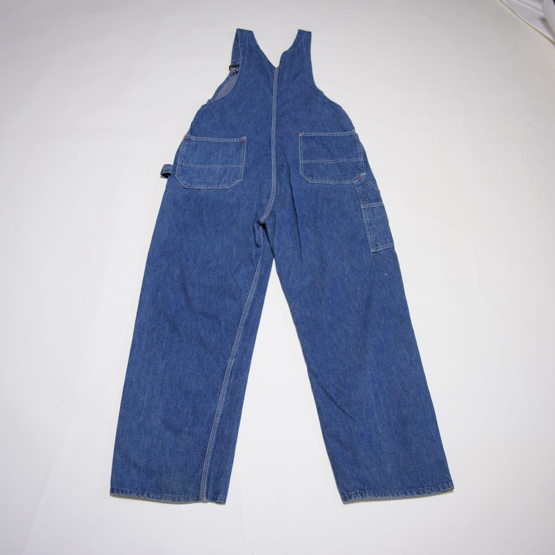 70s BIG MAC オーバーオール デニム  青 vintage 古着 L
