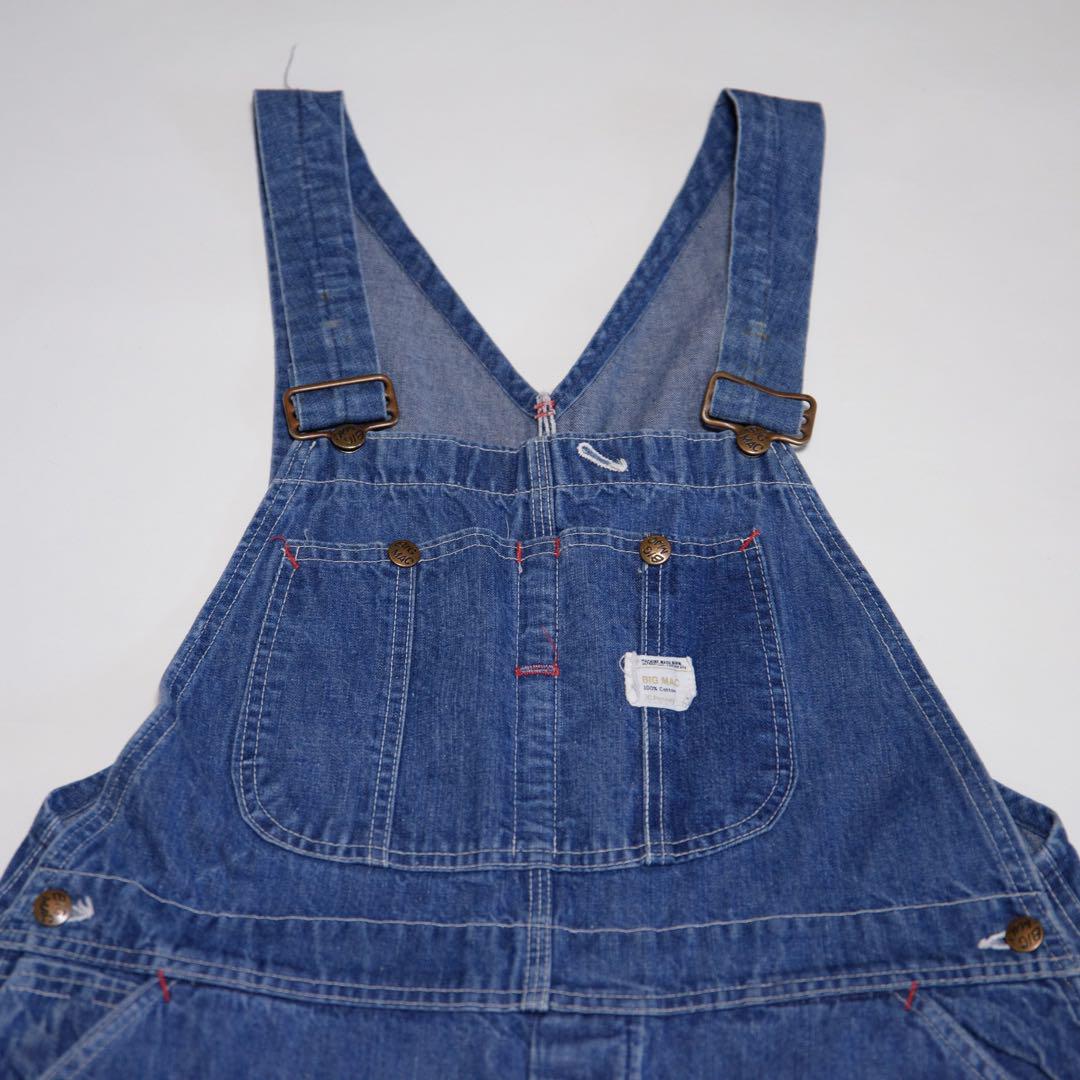 70s BIG MAC オーバーオール デニム  青 vintage 古着 L