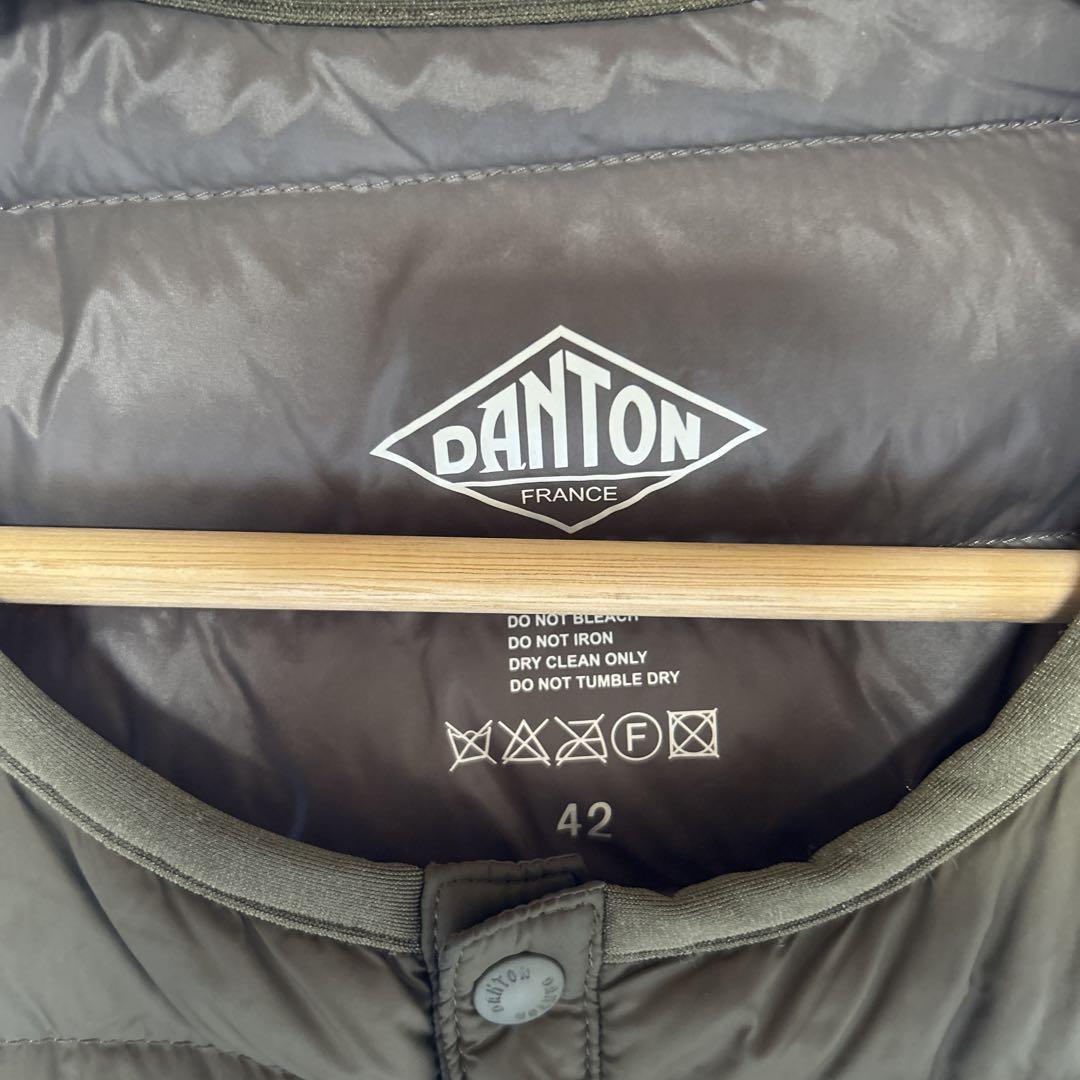 DANTON ブラウン ダウンベスト サイズ42