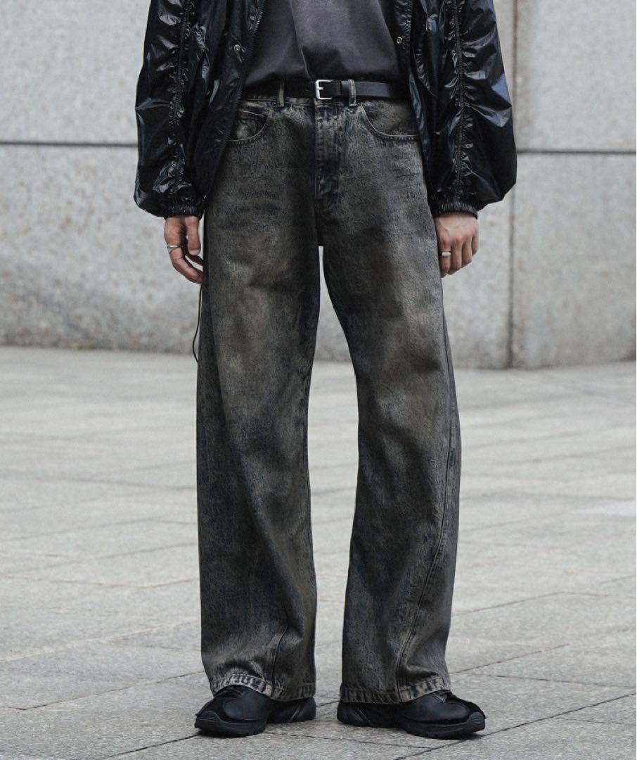 セール 海外 VINTAGE WASHED DENIM CURVED パンツ