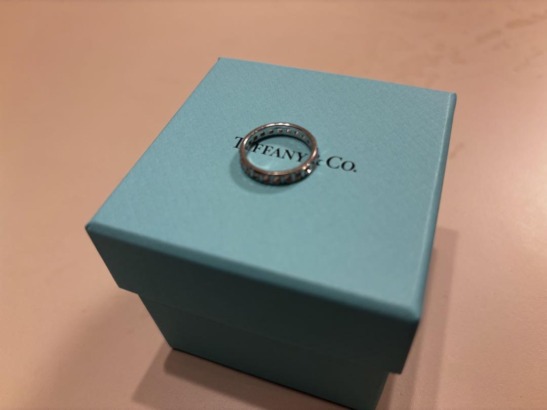 Tiffany & Co. トゥルーナローリング 18K ホワイトゴールド 9号