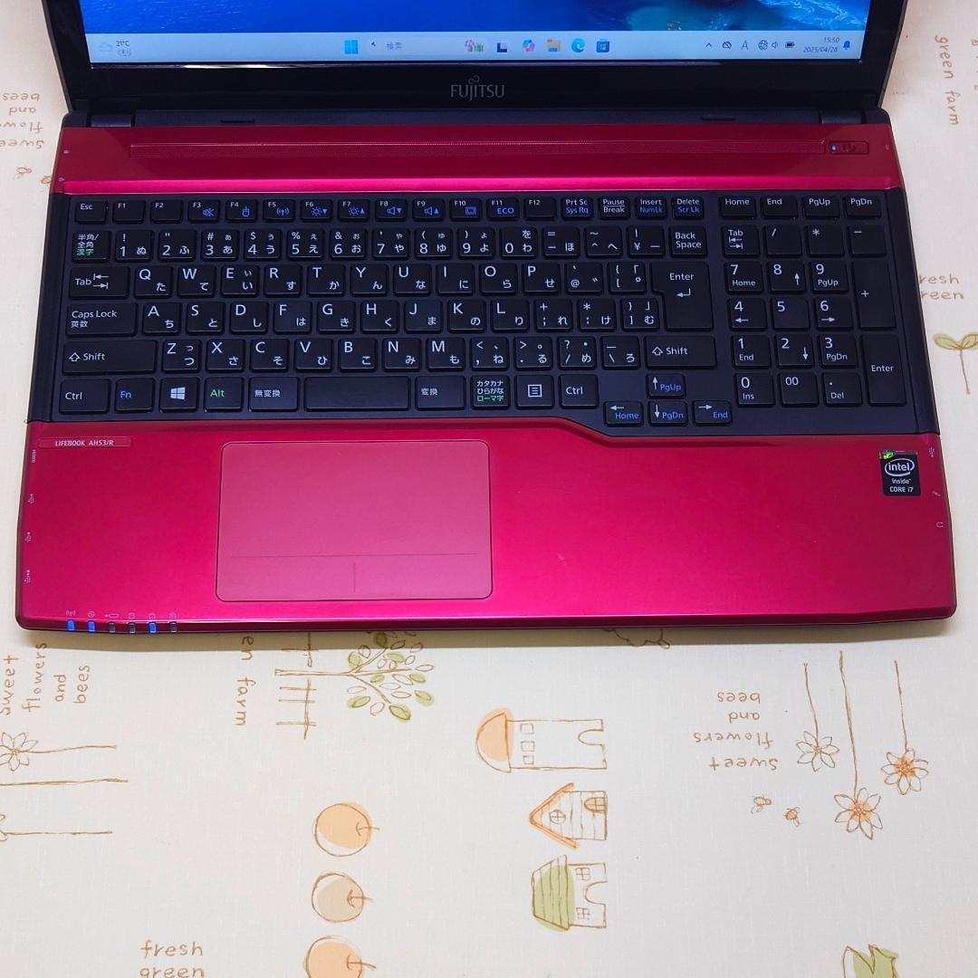 ひ*り様 Windows11 オフィス付き 新品SSD i7 赤ノートパソコン