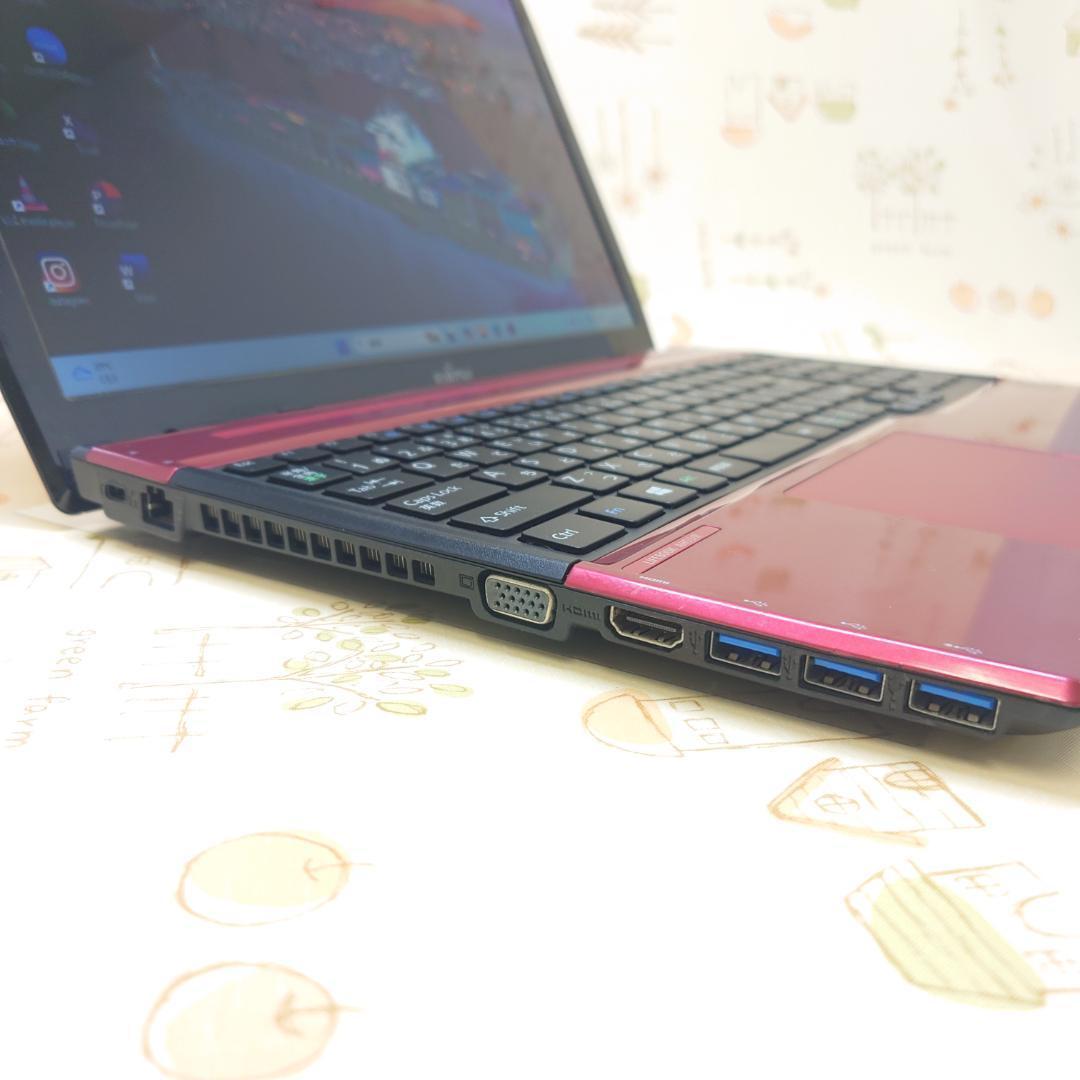ひ*り様 Windows11 オフィス付き 新品SSD i7 赤ノートパソコン