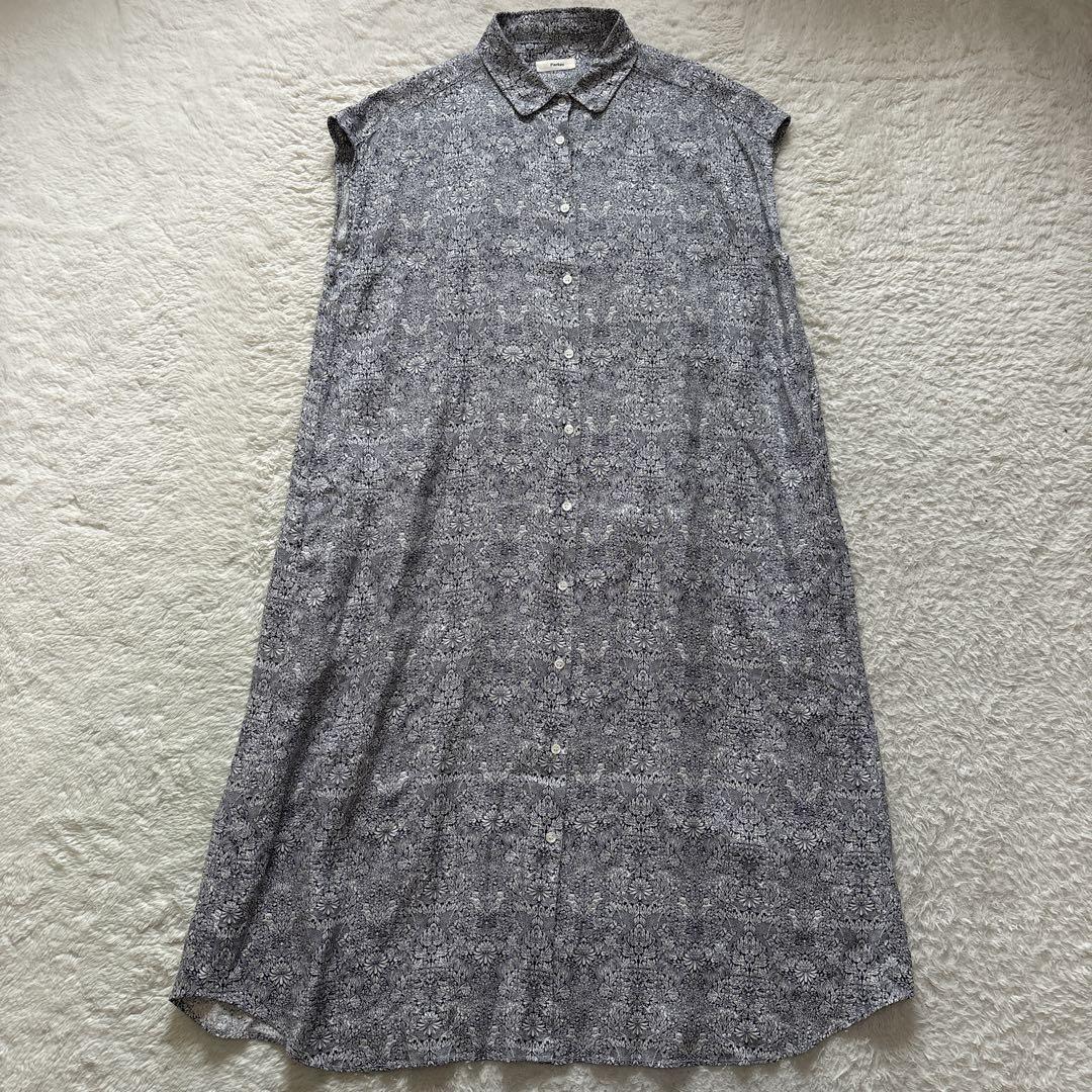 Parkes パークス　ボタニカル柄ロングワンピース　M