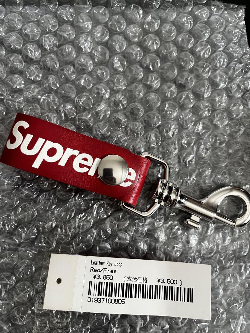 新品 supreme leather key loop Red Supreme Leather Key Loop (SS21) - $28