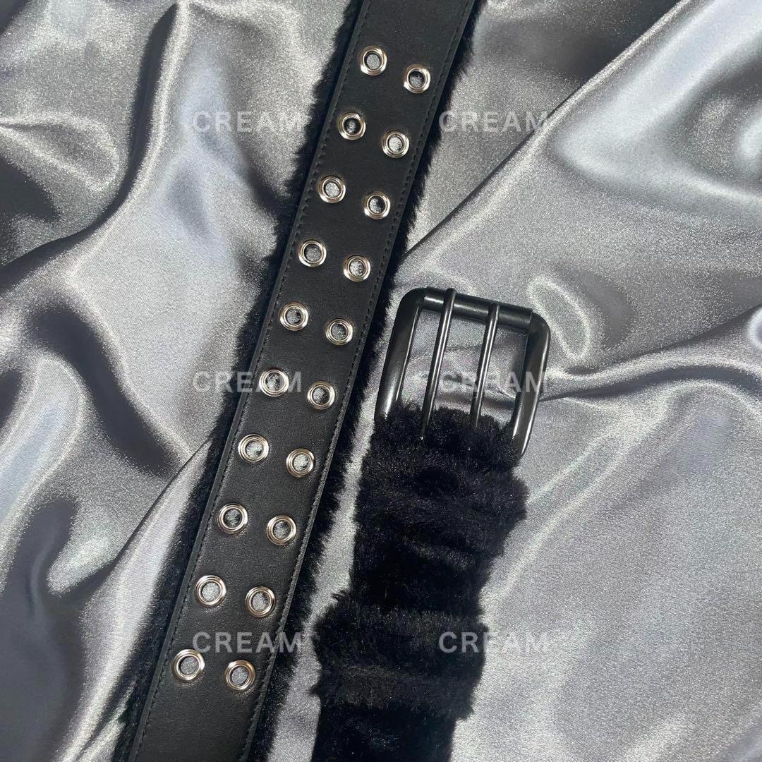 即発】ファーベルト fancy fur long belt ブラック AFB - メルカリ