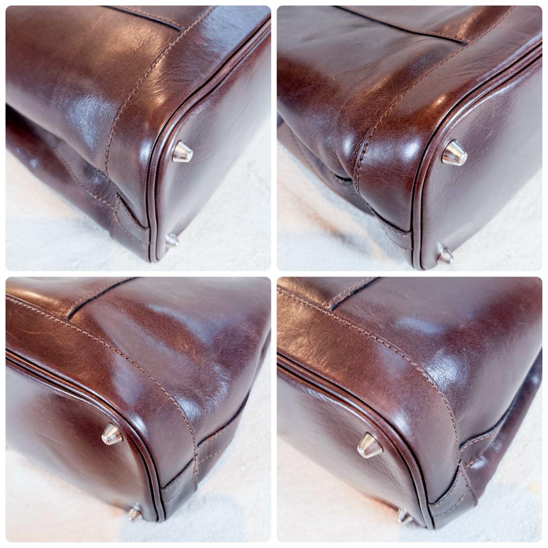 WILDSWANS ワイルドスワンズ ドラッカー レザー トートバッグ ブラウン