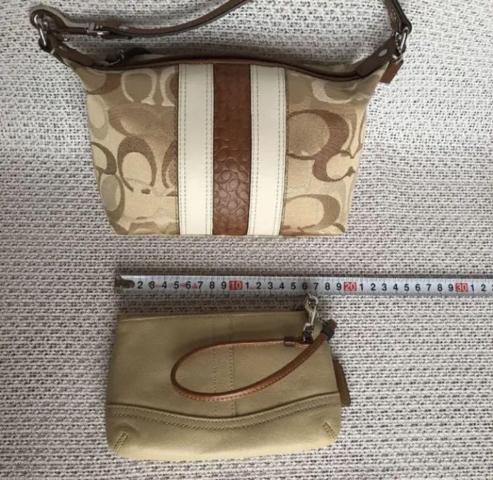 ドルシグネ╬ COACH レザーハンドルシグネチャー ミニバッグ&アクセサリーポーチ 1QVyF-m83928359712 コーチ していただ
