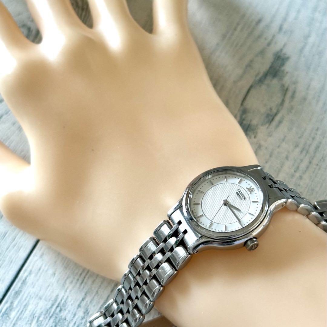 希少】SEIKO CREDOR クレドール腕時計 4J85-0A10 シルバー