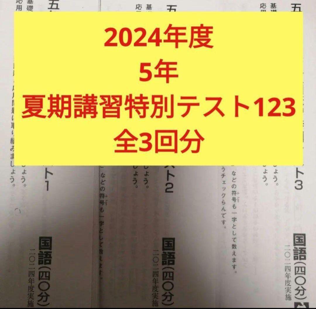 日能研 最新 5年生　2024年度 前期 /後期育成テスト　講習特別テストなど 日能研 最新 5年生 2024年度 前期 /後期育成テスト 講習特別