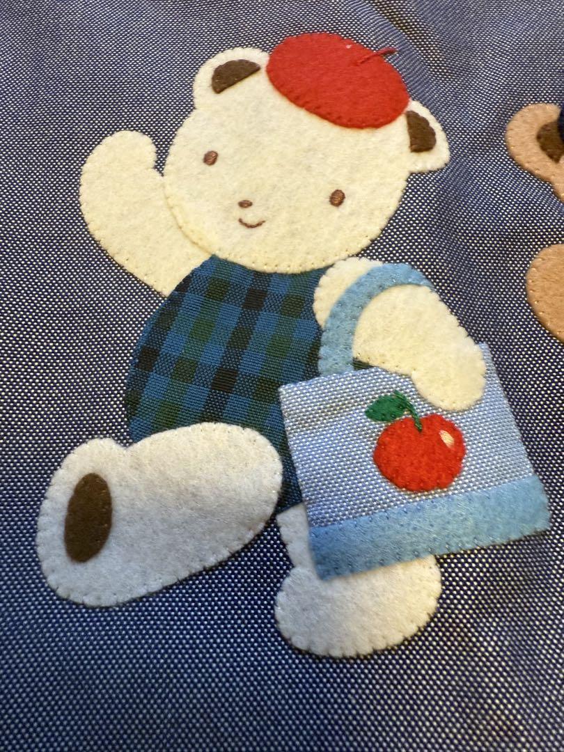 未使用　ファミリア　デニムバッグ　手刺繍